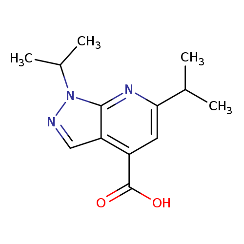 CC(c1cc(C(=O)O)c2c(n1)n(nc2)C(C)C)C