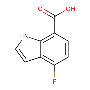 OC(=O)c1ccc(c2c1[nH]cc2)F