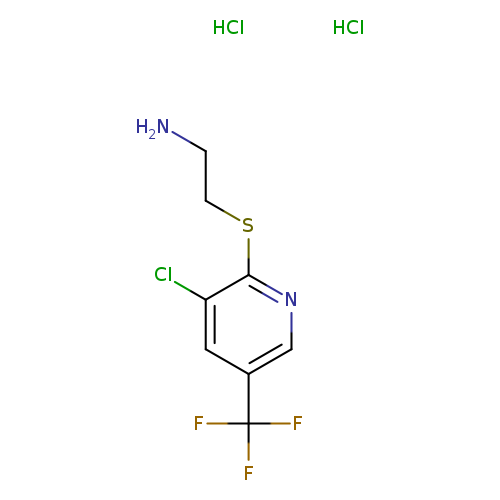 NCCSc1ncc(cc1Cl)C(F)(F)F.Cl.Cl