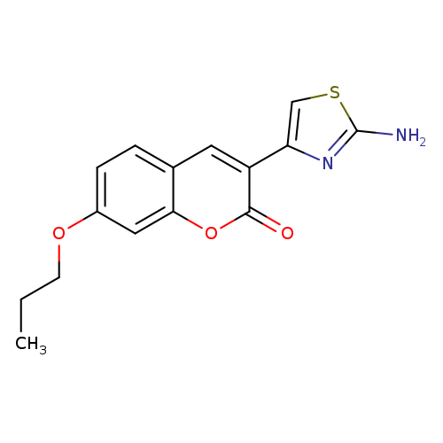 CCCOc1ccc2c(c1)oc(=O)c(c2)c1csc(n1)N