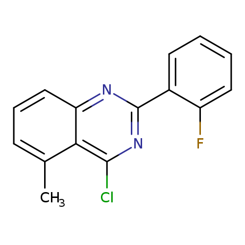 Fc1ccccc1c1nc(Cl)c2c(n1)cccc2C