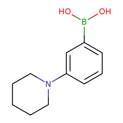 OB(c1cccc(c1)N1CCCCC1)O