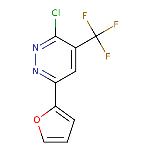 Clc1nnc(cc1C(F)(F)F)c1ccco1