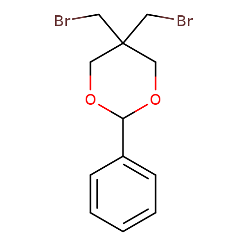 BrCC1(CBr)COC(OC1)c1ccccc1