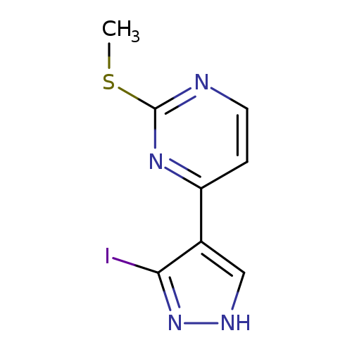 CSc1nccc(n1)c1c[nH]nc1I