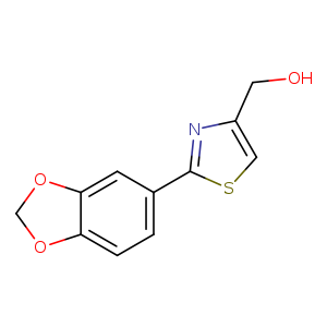OCc1csc(n1)c1ccc2c(c1)OCO2