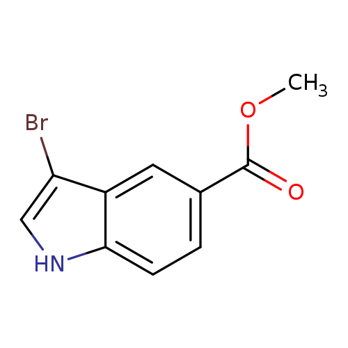 COC(=O)c1ccc2c(c1)c(Br)c[nH]2