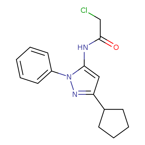 ClCC(=O)Nc1cc(nn1c1ccccc1)C1CCCC1