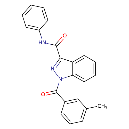 Cc1cccc(c1)C(=O)n1nc(c2c1cccc2)C(=O)Nc1ccccc1