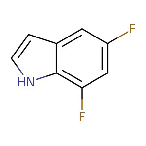 Fc1cc(F)c2c(c1)cc[nH]2