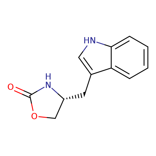 O=C1OC[C@H](N1)Cc1c[nH]c2c1cccc2
