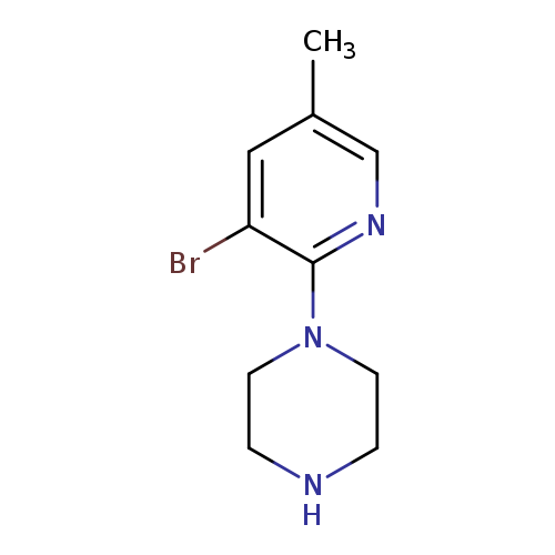 Cc1cnc(c(c1)Br)N1CCNCC1