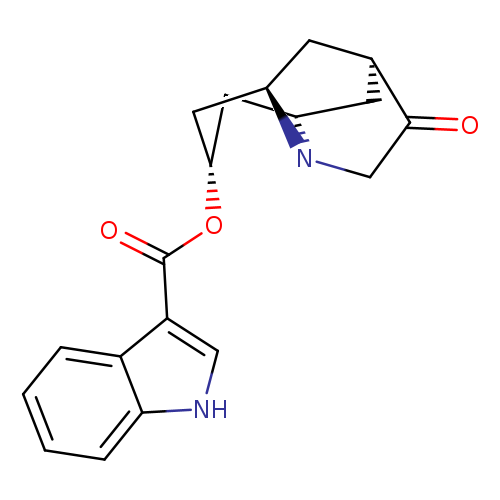 O=C1CN2[C@H]3C[C@H]1C[C@@H]2C[C@H](C3)OC(=O)c1c[nH]c2c1cccc2