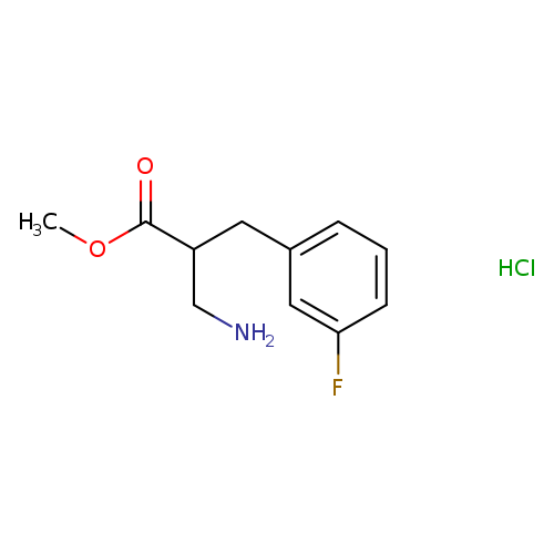 NCC(C(=O)OC)Cc1cccc(c1)F.Cl