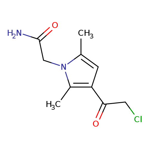ClCC(=O)c1cc(n(c1C)CC(=O)N)C