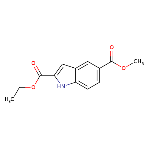 CCOC(=O)c1cc2c([nH]1)ccc(c2)C(=O)OC