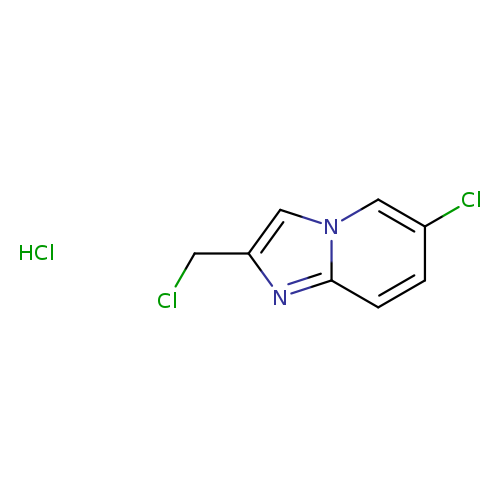 ClCc1cn2c(n1)ccc(c2)Cl.Cl