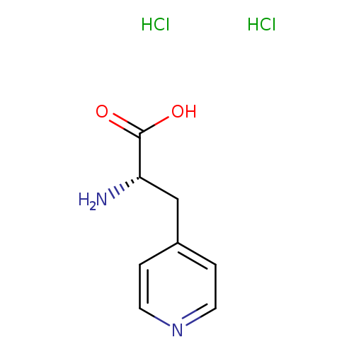 N[C@H](C(=O)O)Cc1ccncc1.Cl.Cl