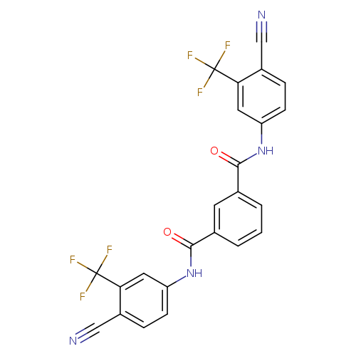 N#Cc1ccc(cc1C(F)(F)F)NC(=O)c1cccc(c1)C(=O)Nc1ccc(c(c1)C(F)(F)F)C#N