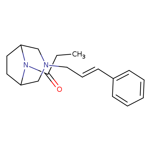 CCC(=O)N1C2CCC1CN(C2)C/C=C/c1ccccc1