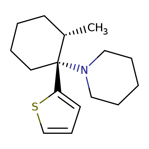 C[C@H]1CCCC[C@]1(N1CCCCC1)c1cccs1