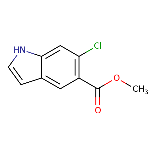 COC(=O)c1cc2cc[nH]c2cc1Cl