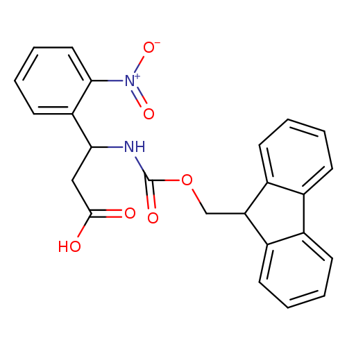 OC(=O)CC(c1ccccc1[N+](=O)[O-])NC(=O)OCC1c2ccccc2c2c1cccc2