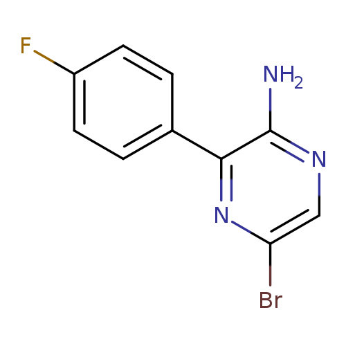 Fc1ccc(cc1)c1nc(Br)cnc1N