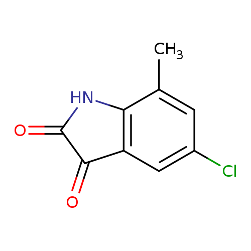 Clc1cc(C)c2c(c1)C(=O)C(=O)N2
