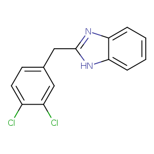Clc1ccc(cc1Cl)Cc1nc2c([nH]1)cccc2