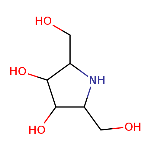 OCC1NC(C(C1O)O)CO