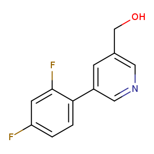 OCc1cncc(c1)c1ccc(cc1F)F