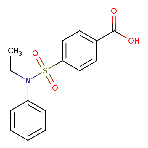 CCN(S(=O)(=O)c1ccc(cc1)C(=O)O)c1ccccc1