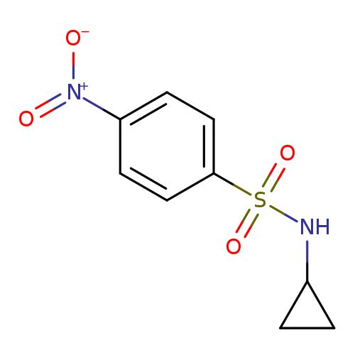 O=S(=O)(c1ccc(cc1)[N+](=O)[O-])NC1CC1