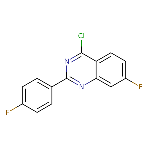 Fc1ccc(cc1)c1nc(Cl)c2c(n1)cc(cc2)F