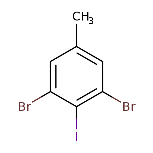 Cc1cc(Br)c(c(c1)Br)I