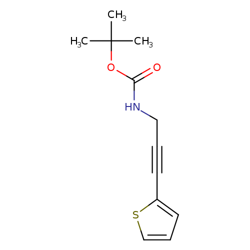 O=C(OC(C)(C)C)NCC#Cc1cccs1