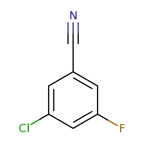 N#Cc1cc(F)cc(c1)Cl