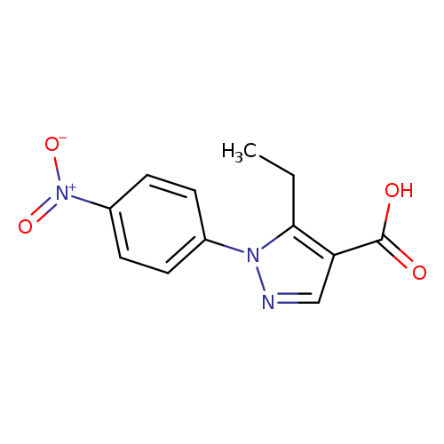 CCc1c(cnn1c1ccc(cc1)[N+](=O)[O-])C(=O)O