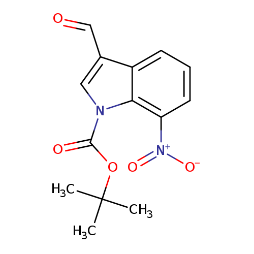 O=Cc1cn(c2c1cccc2[N+](=O)[O-])C(=O)OC(C)(C)C
