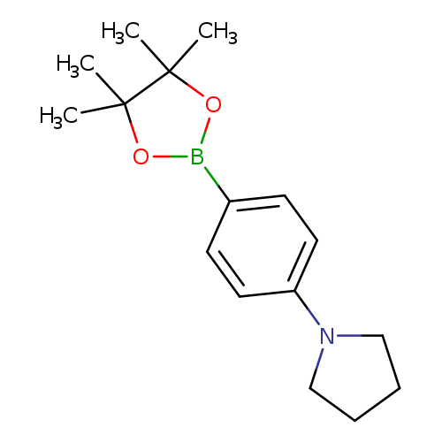 CC1(C)OB(OC1(C)C)c1ccc(cc1)N1CCCC1