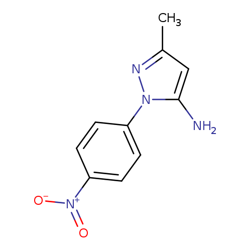 Cc1nn(c(c1)N)c1ccc(cc1)[N+](=O)[O-]