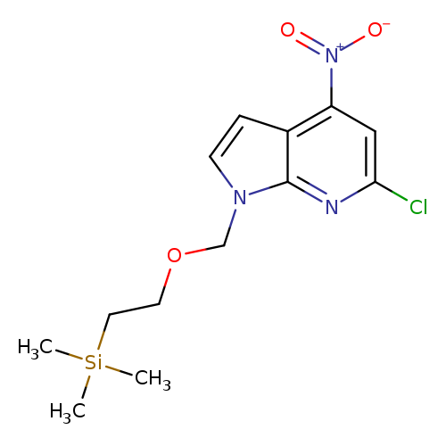 Clc1nc2n(COCC[Si](C)(C)C)ccc2c(c1)[N+](=O)[O-]