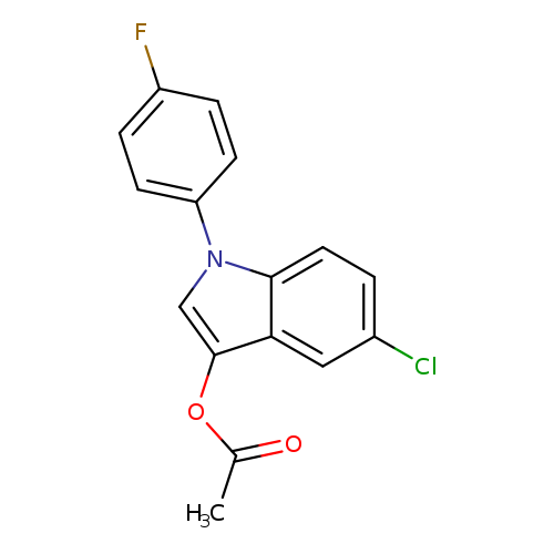 CC(=O)Oc1cn(c2c1cc(Cl)cc2)c1ccc(cc1)F