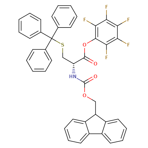 O=C(N[C@@H](C(=O)Oc1c(F)c(F)c(c(c1F)F)F)CSC(c1ccccc1)(c1ccccc1)c1ccccc1)OCC1c2ccccc2c2c1cccc2