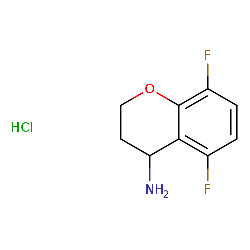 NC1CCOc2c1c(F)ccc2F.Cl