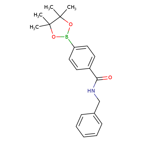 O=C(c1ccc(cc1)B1OC(C(O1)(C)C)(C)C)NCc1ccccc1
