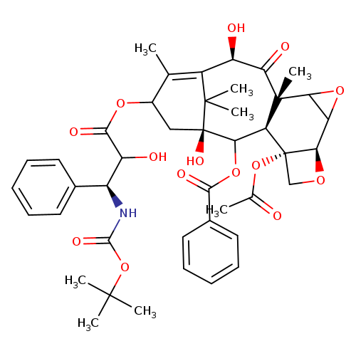 O=C(OC(C)(C)C)N[C@H](C(C(=O)OC1C[C@@]2(O)C(OC(=O)c3ccccc3)[C@@H]3[C@@]4(CO[C@@H]4C4C([C@]3(C(=O)[C@@H](C(=C1C)C2(C)C)O)C)O4)OC(=O)C)O)c1ccccc1