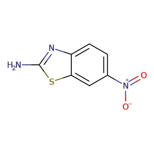 Nc1nc2c(s1)cc(cc2)[N+](=O)[O-]