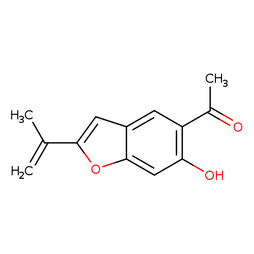 CC(=C)c1cc2c(o1)cc(c(c2)C(=O)C)O